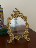 Rococo-Style Oval Brass Picture Frame