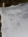 Antique French Embroidered Linen Sham Panel