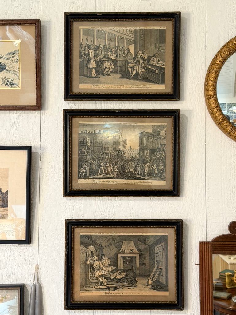 Five Framed Prints after William Hogarth | Industry and Idleness