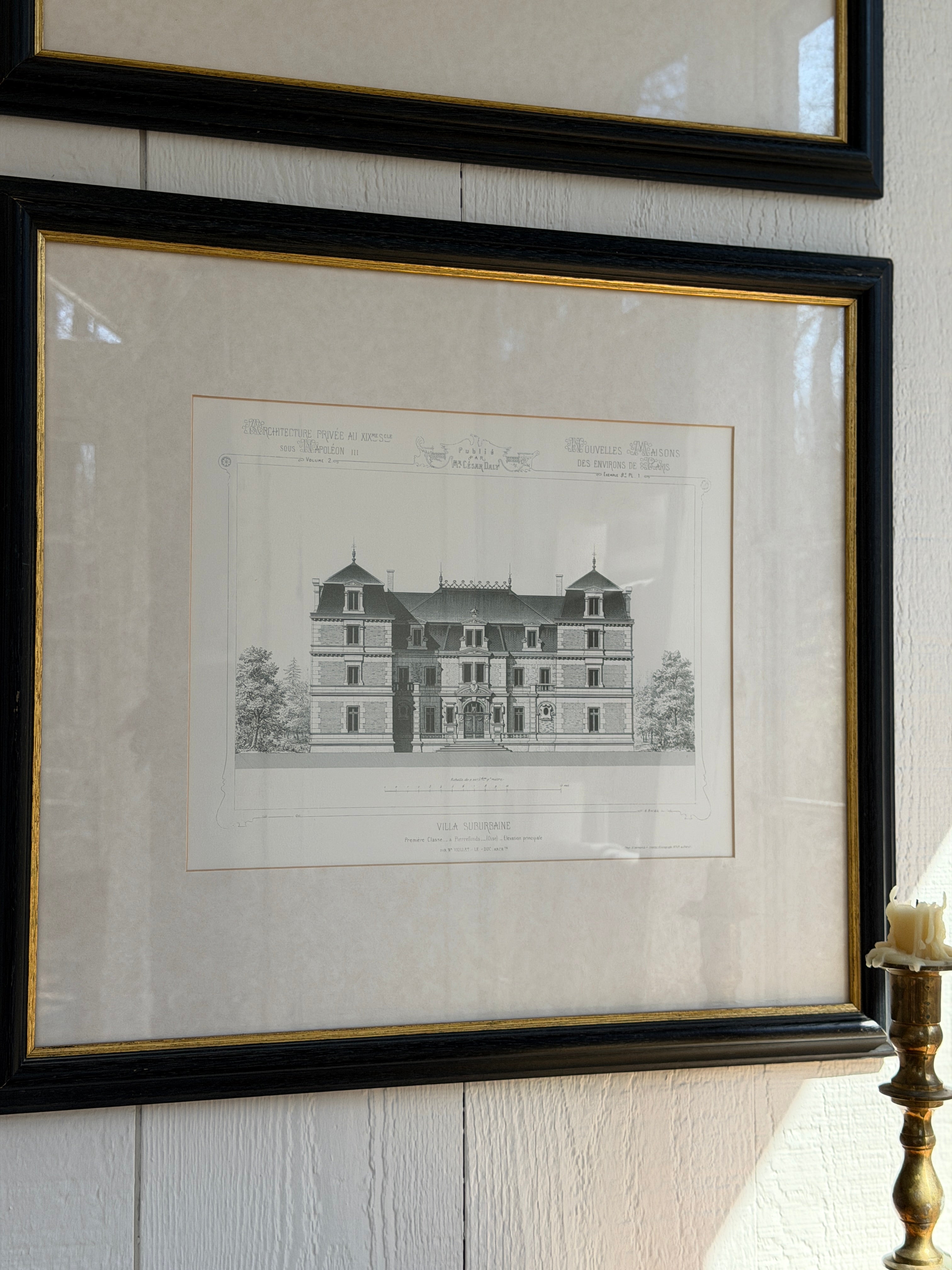 Pair of Framed French Architectural Prints