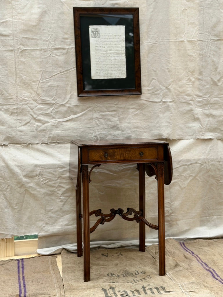 English Mahogany Drop Leaf Table by G.T. Rackstraw