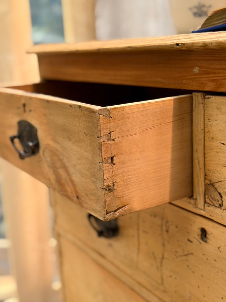 English Victorian Pine chest of drawers