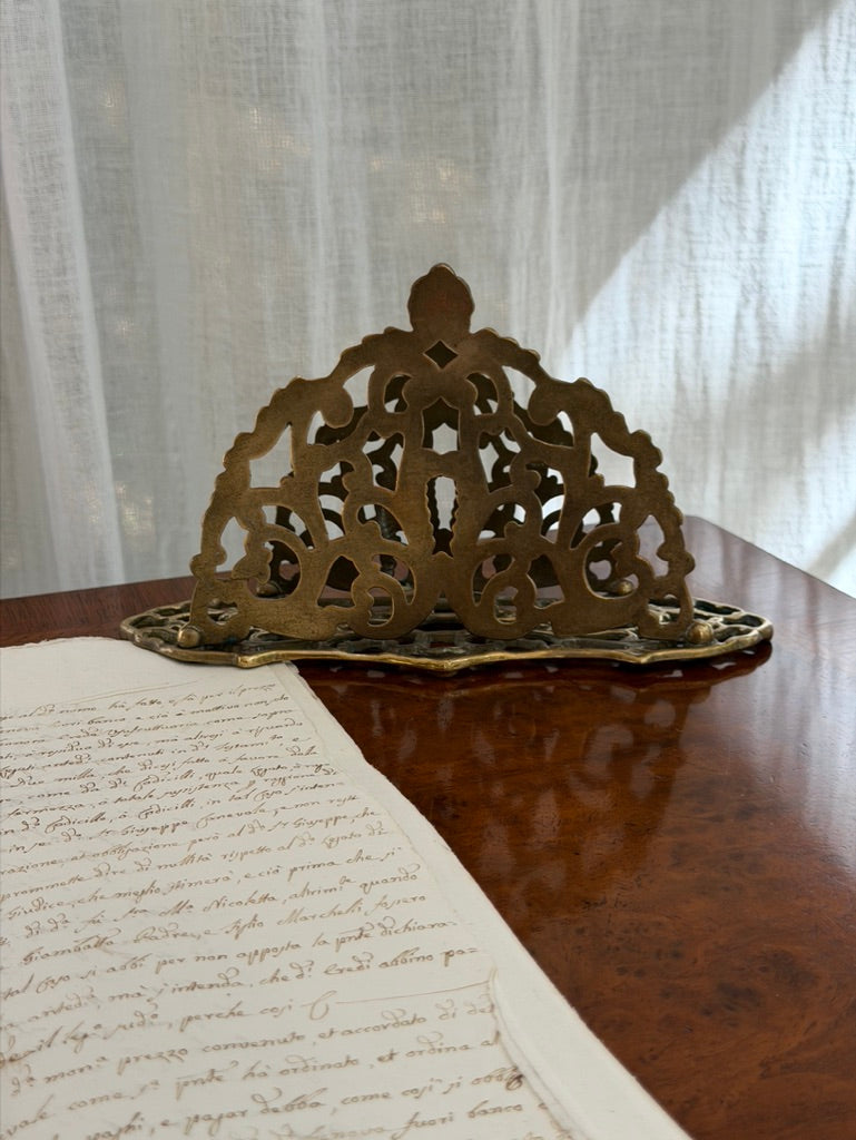 Ornate Brass Letter Rack