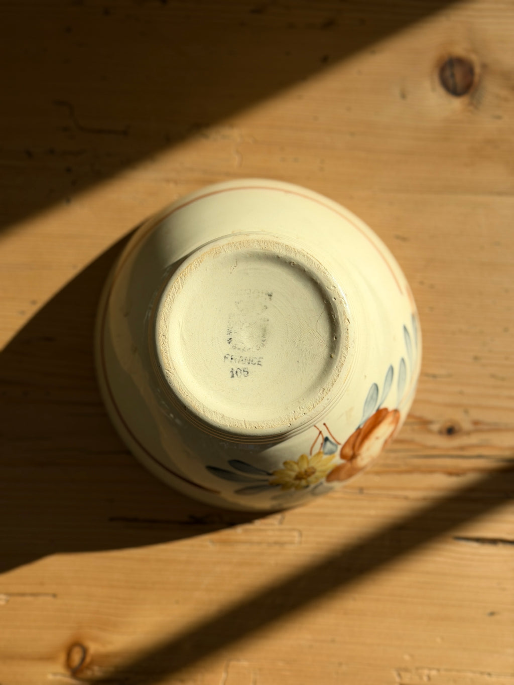 Digoin Hand-Painted Café au Lait Bowl