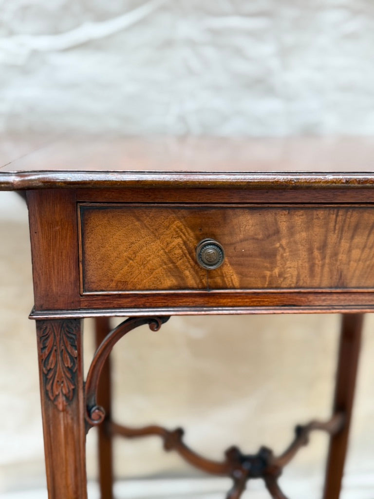 English Mahogany Drop Leaf Table by G.T. Rackstraw