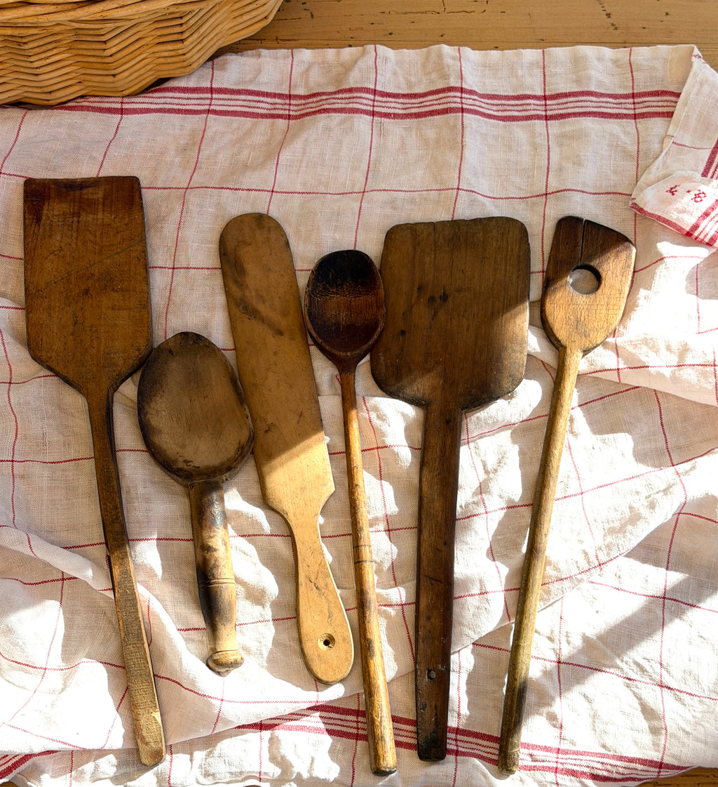 Set of 6 Wooden Cooking Utensils