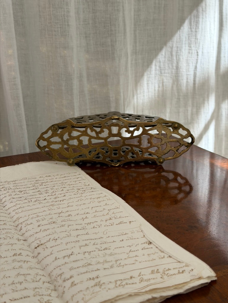 Ornate Brass Letter Rack