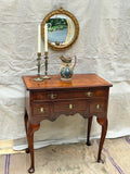 Vintage English Queen Anne Style Burr Walnut Lowboy