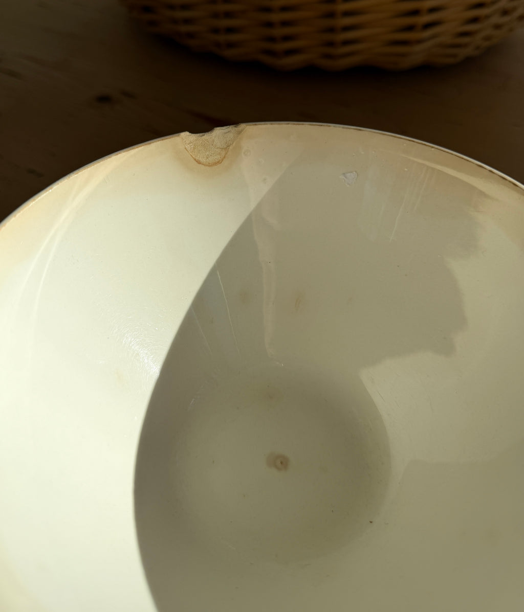 Digoin Red Floral Café au Lait Bowl