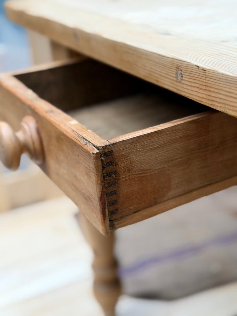 Antique English Pine Farmhouse Dining Table