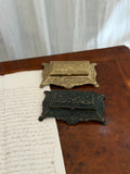 French Ornate Stamp Holder in Brass or Bronze