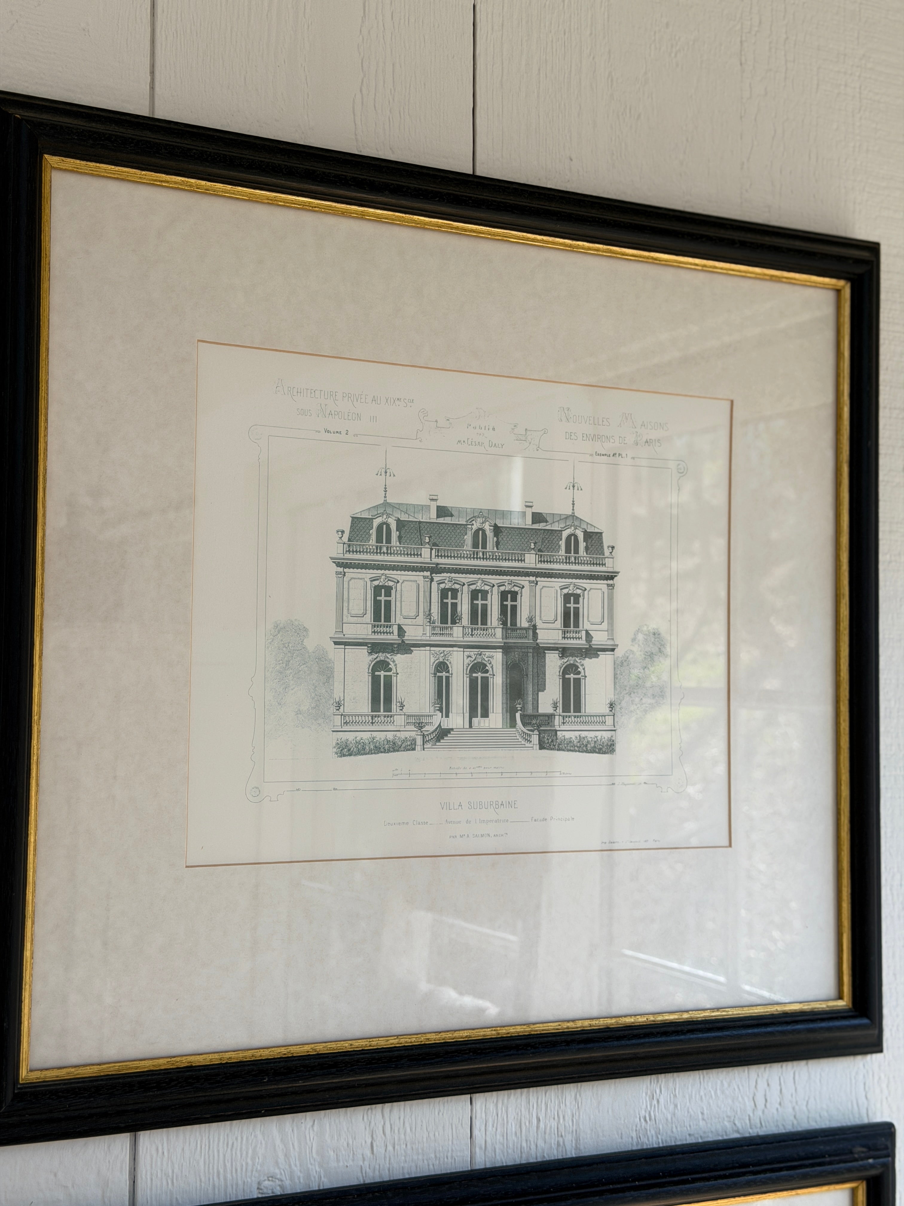 Pair of Framed French Architectural Prints