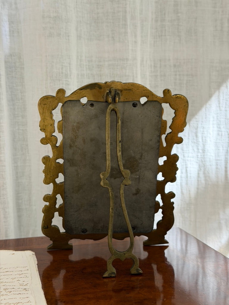 Rococo-Style Rectangular Brass Picture Frame