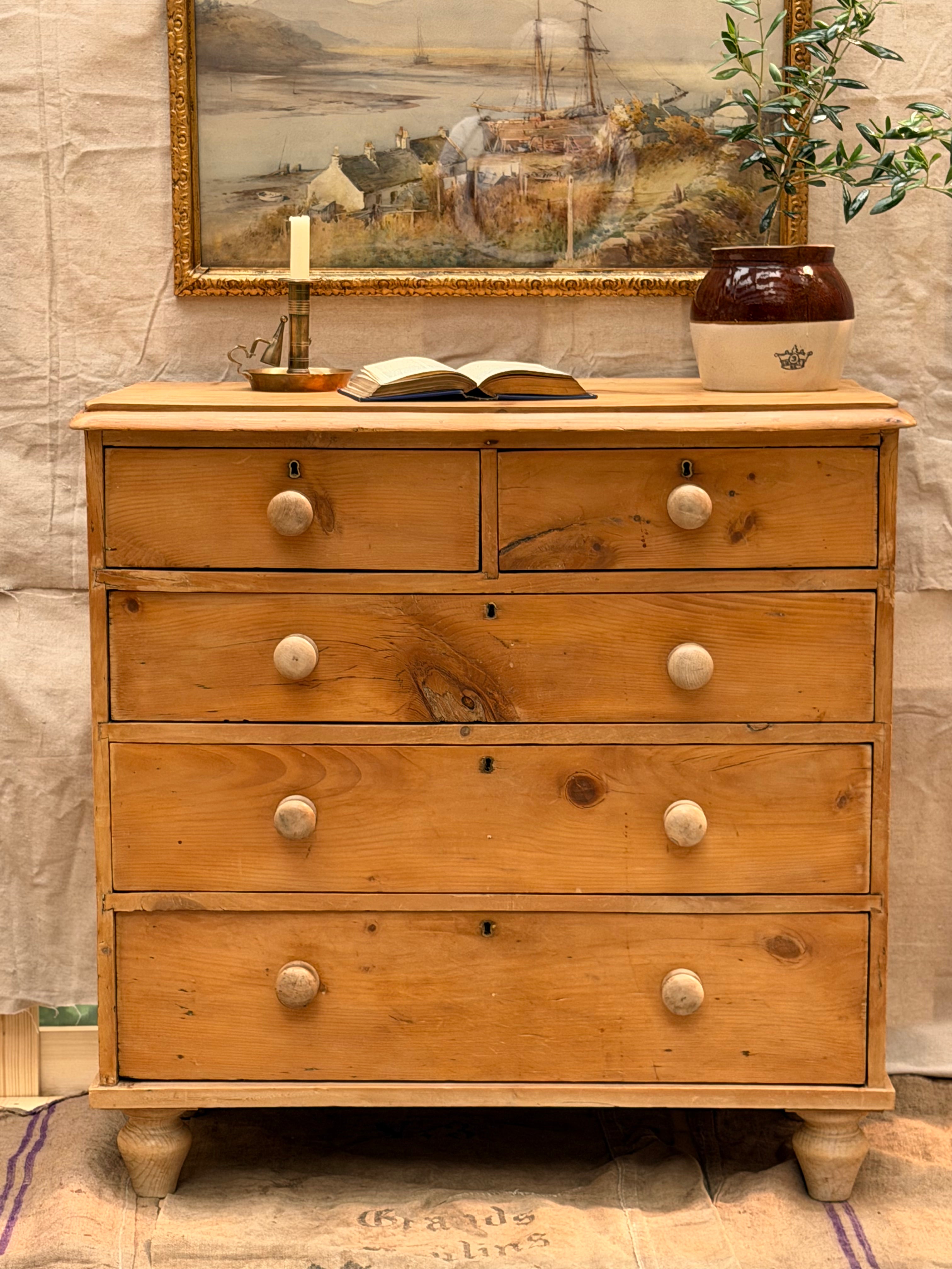 19th Century Pine Chest of drawers