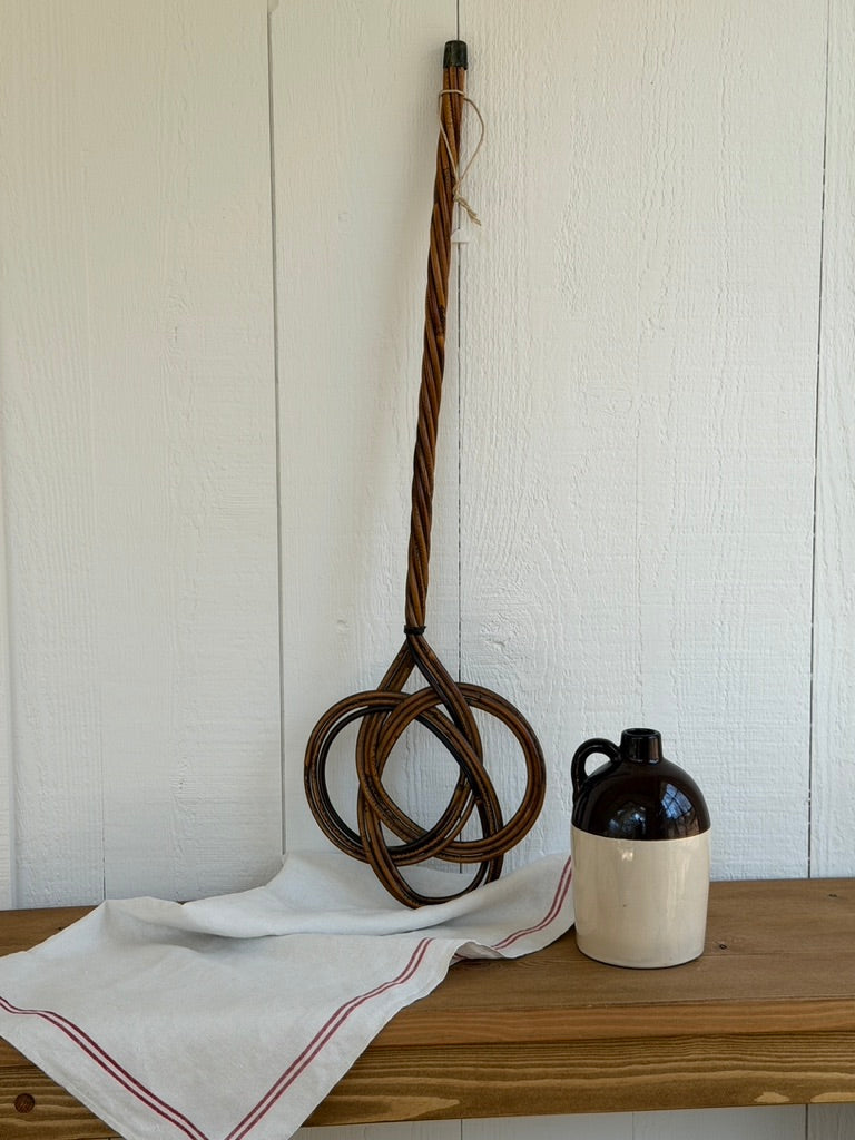 Antique French Rattan Rug Beater