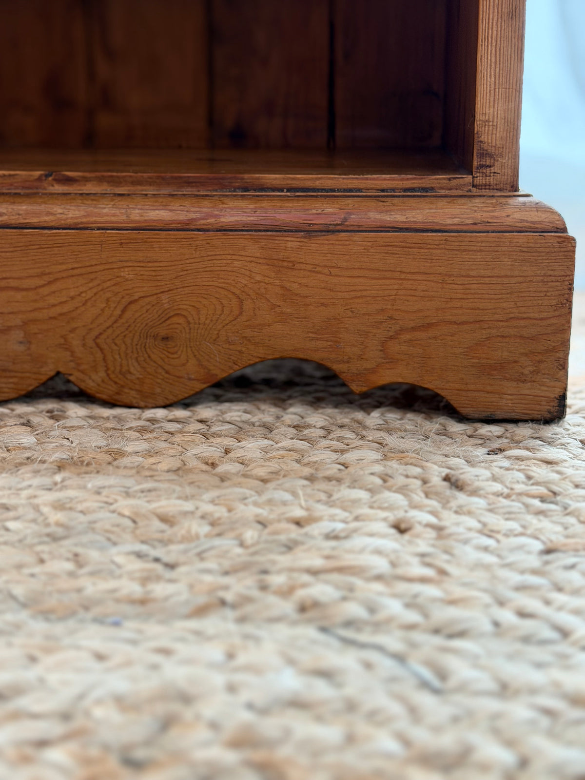 Vintage English Solid Pine One Drawer Bedside Table