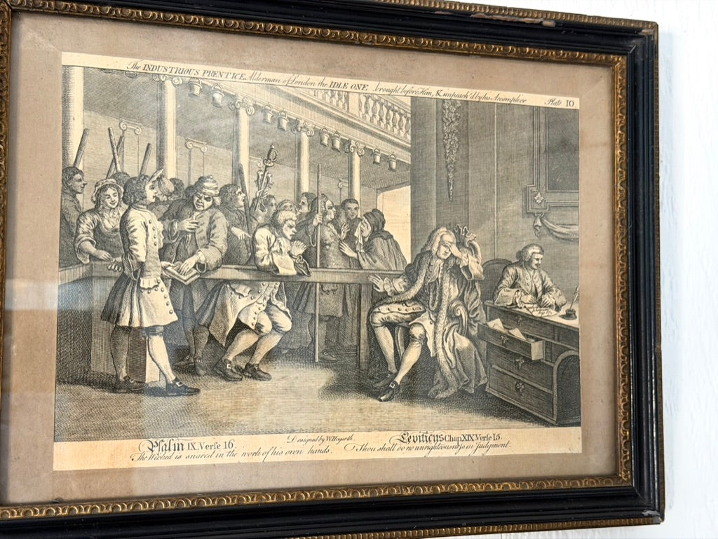 Five Framed Prints after William Hogarth | Industry and Idleness