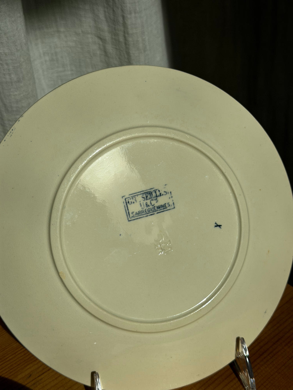 Set of 6 Antique French Sarreguemines "Groseilles" Luncheon Plates