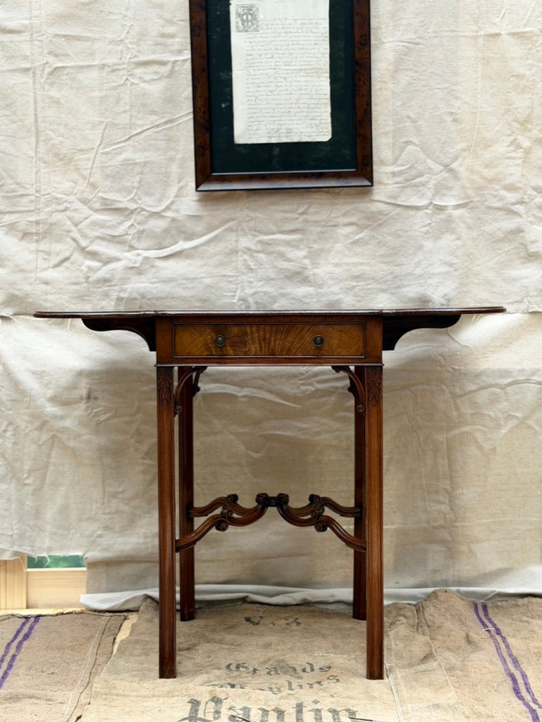 English Mahogany Drop Leaf Table by G.T. Rackstraw