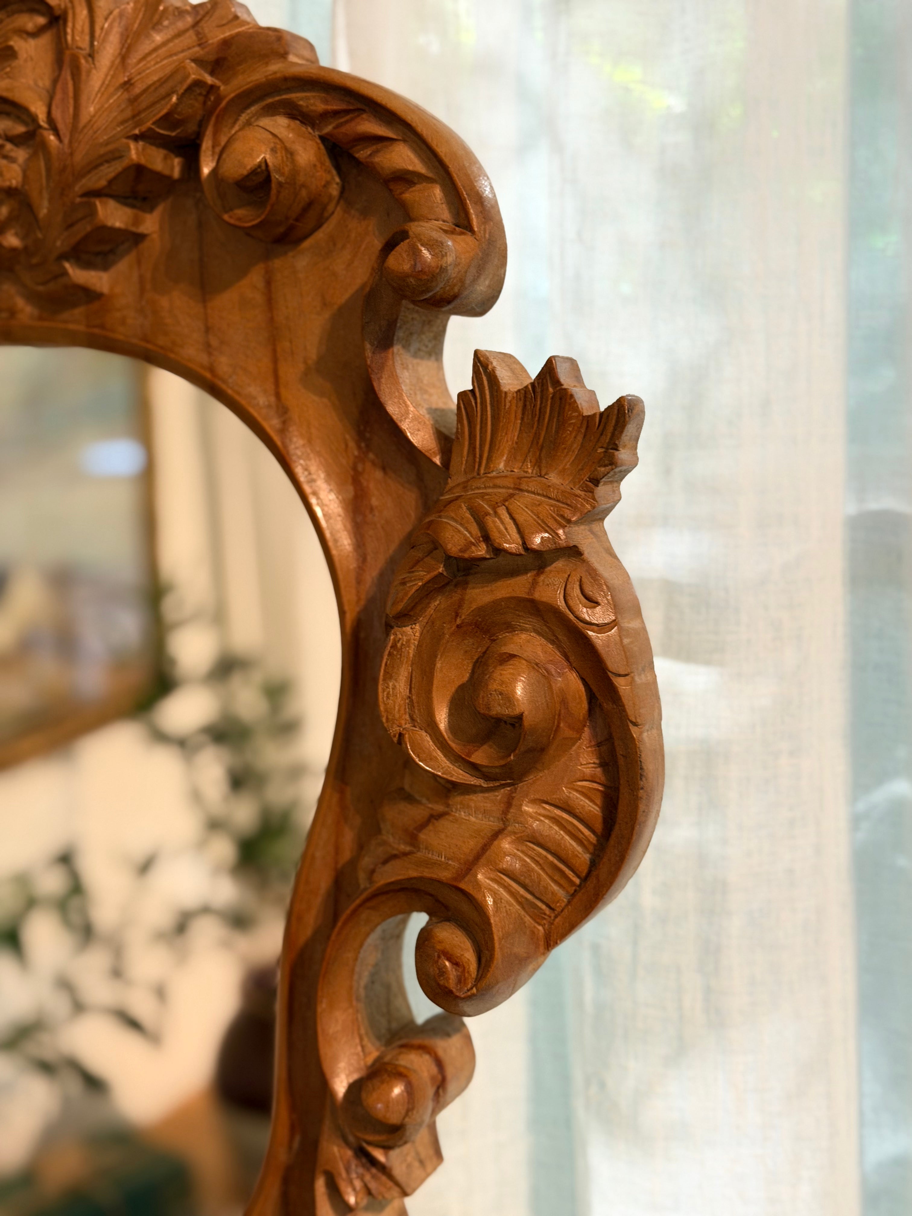Wood Carved Mirror