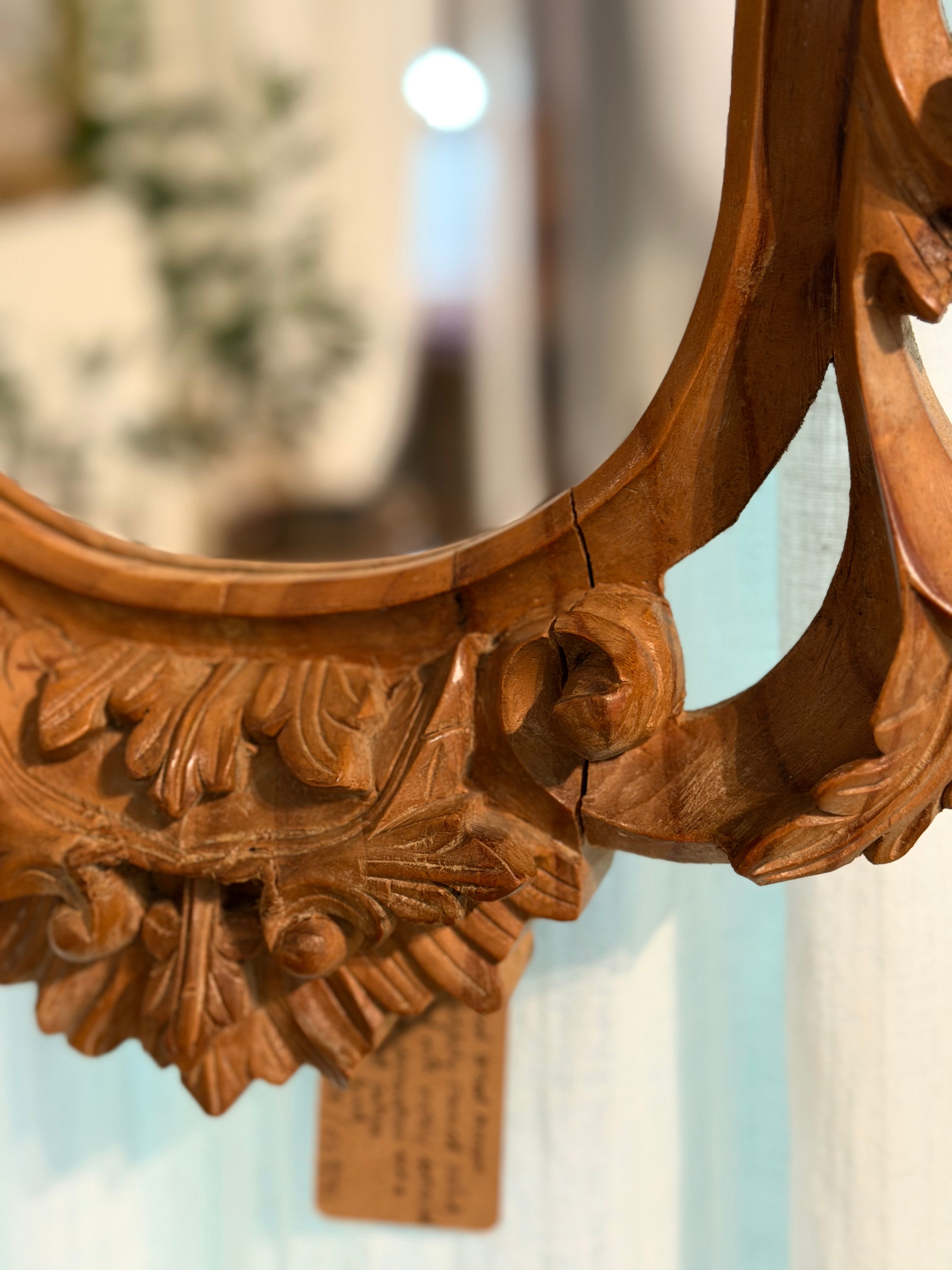 Wood Carved Mirror